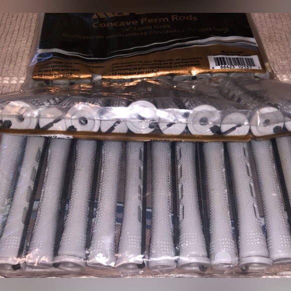 Mariana 4 packs of 12 concave perming rods for hair 3/8” long grey 48 total NEW - Picture 5 of 14